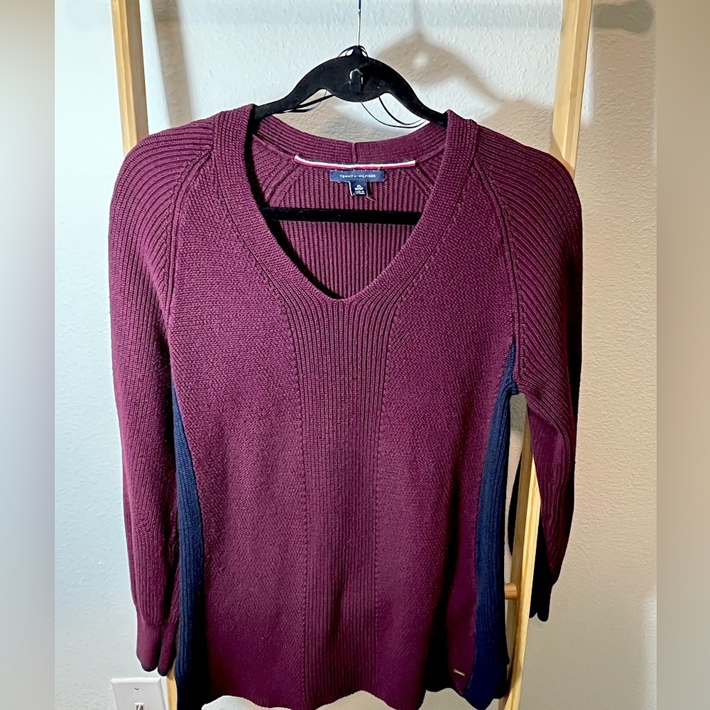 TOMMY HILFIGER Purple Crew Neck Sweater
